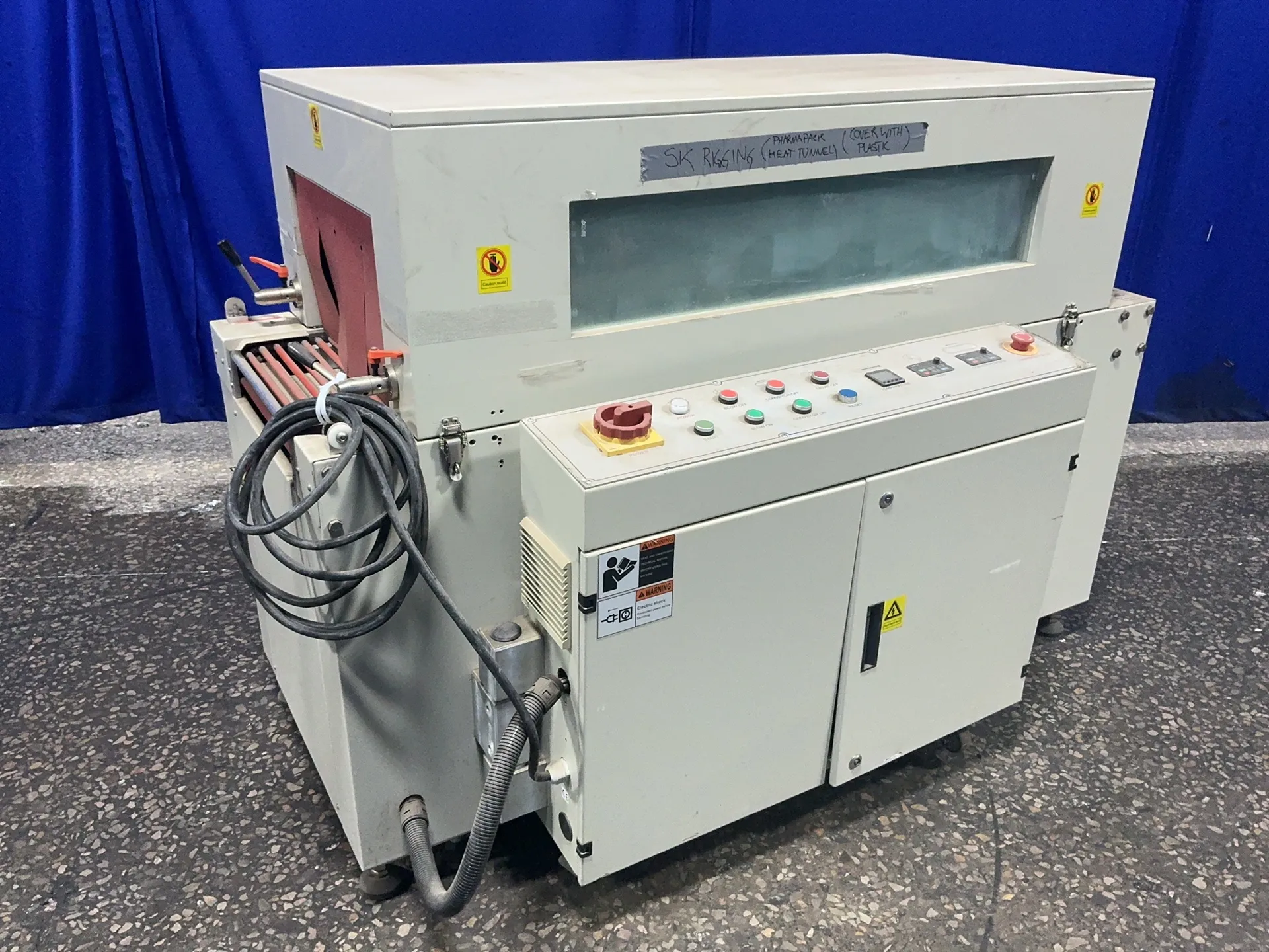 Shanghai Ocpack #BM-500L, Heat Tunnel, 17" x 70" x 12", 16 KW, 24 A, 480 V., 2017