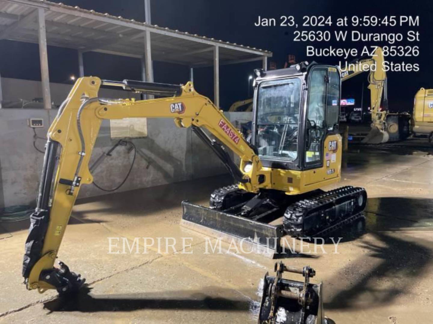 Caterpillar 303.5-07CA, 1418 hours, S/N: RE903500, 2023