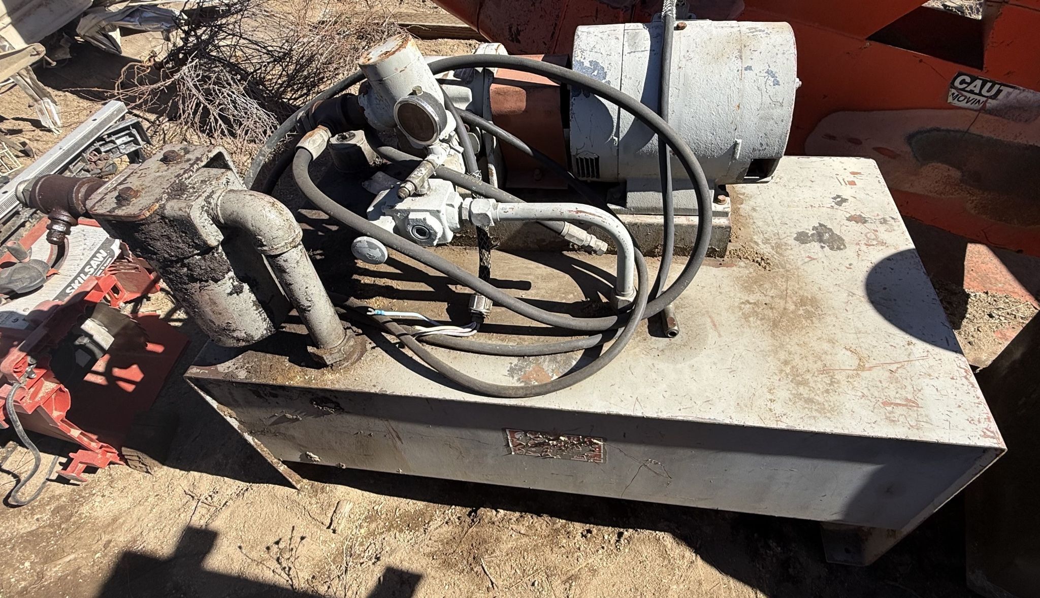 Vickers #35V38A, Vane Pump Hydraulic Power Unit, 10 HP General Electric electric motor, 1750 RPM, reservoir &