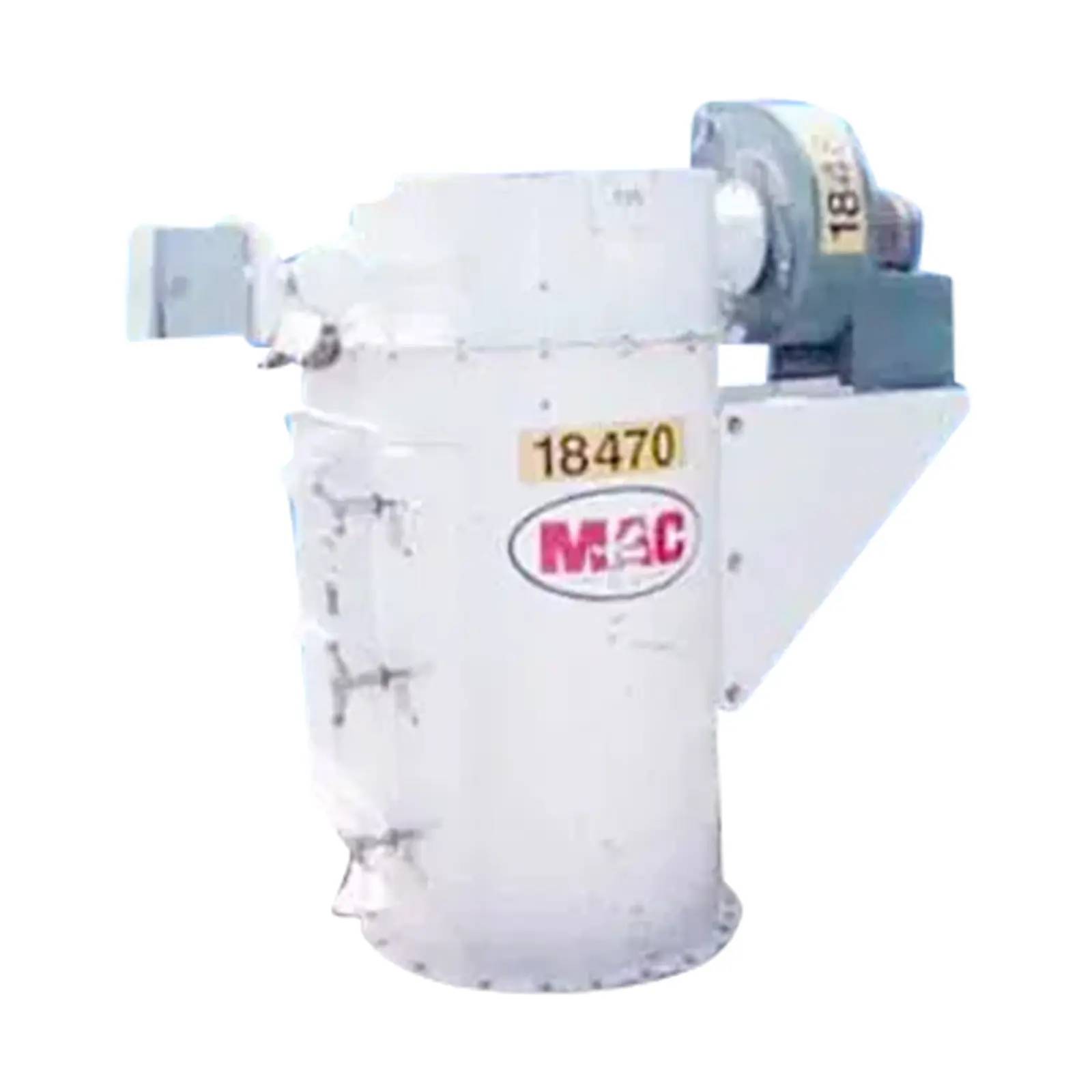252 sq.ft., MAC #39AVRC7, Air Vent round filter receiver, (7) 39" cartridges, 28" diameter x 48" straight