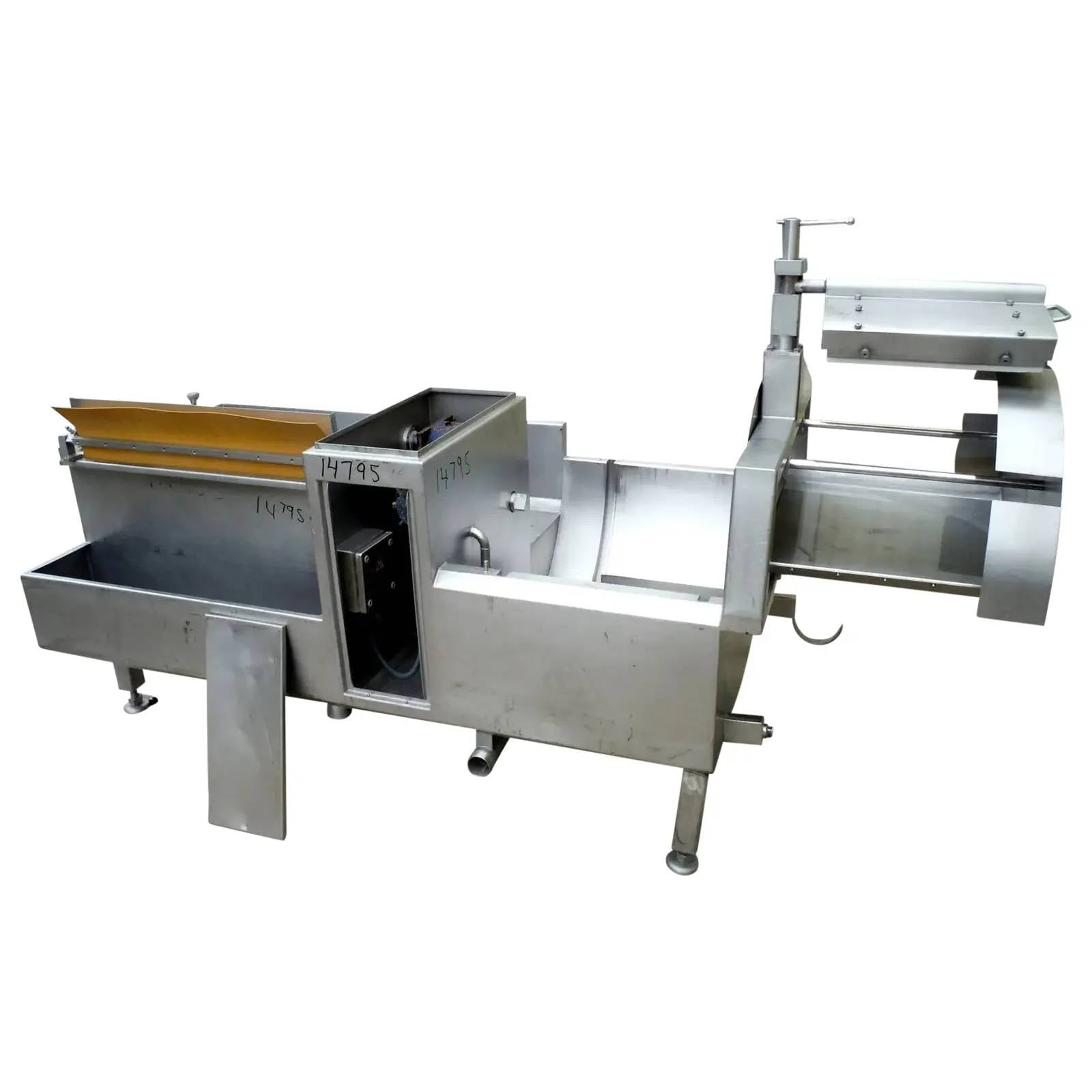 Metalquimia #28, rotary brine filter for meat injectors, self-cleaning, 0.24 HP, 74" L x 36" W x 54" H, 1993