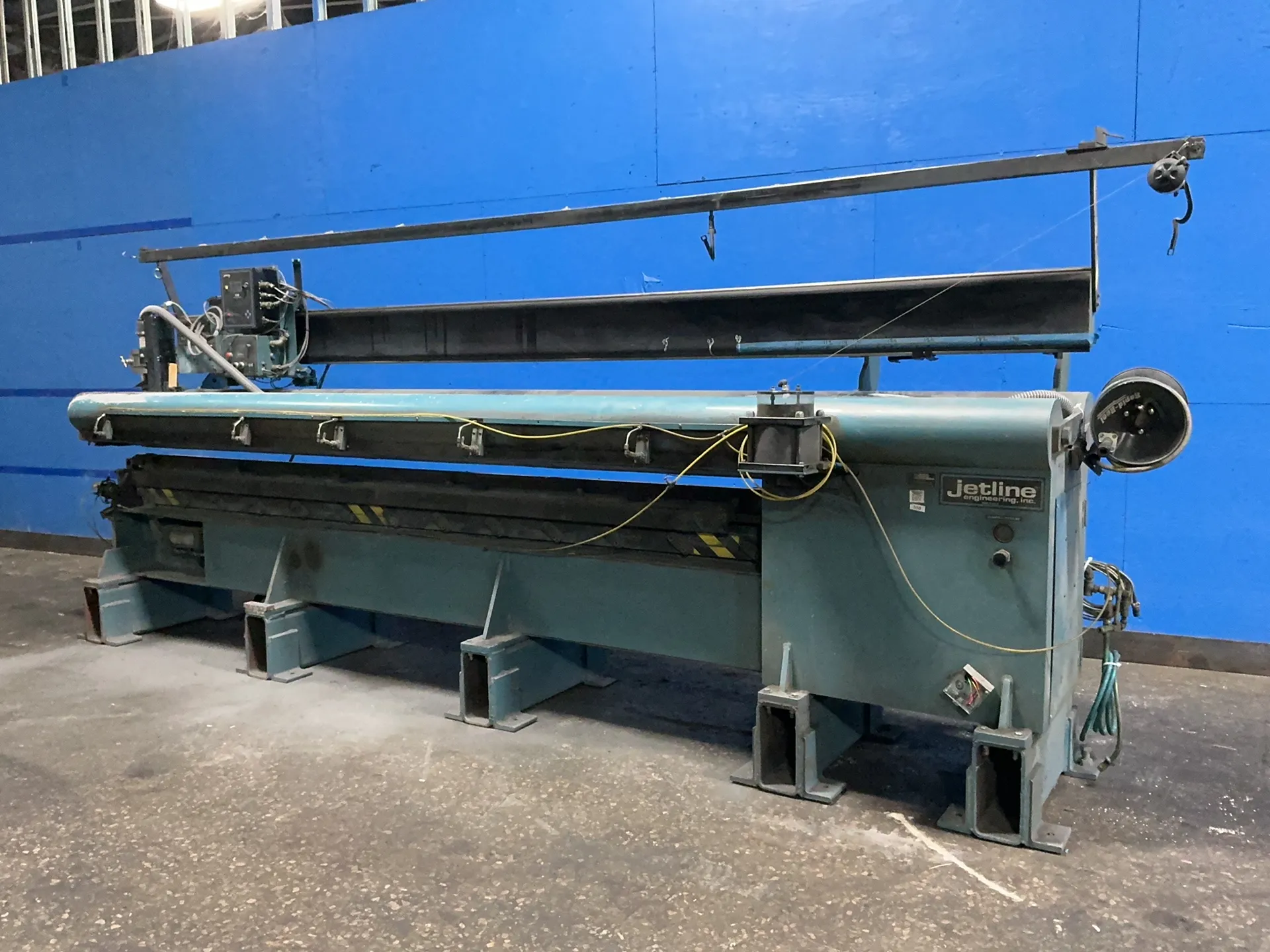 12' Jetline #LWI-144, longitudinal seam welder, 9790 arc length control, 120 PSI max. inlet pressure