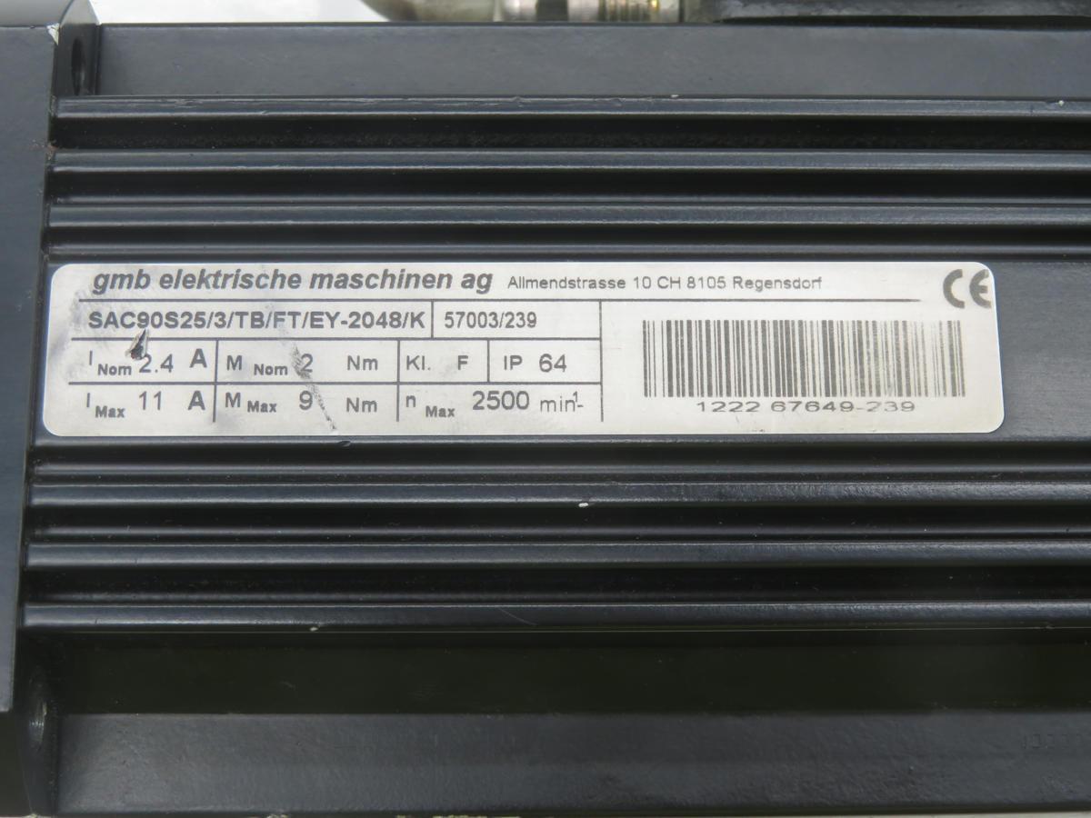 GMB #CH-8105, motor servo, 2000 RPM, 1.05 KW