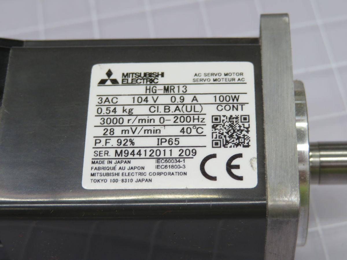 Mitsubishi #HG-MR13, HG series AC servo motor, 100 W, 3000 RPM