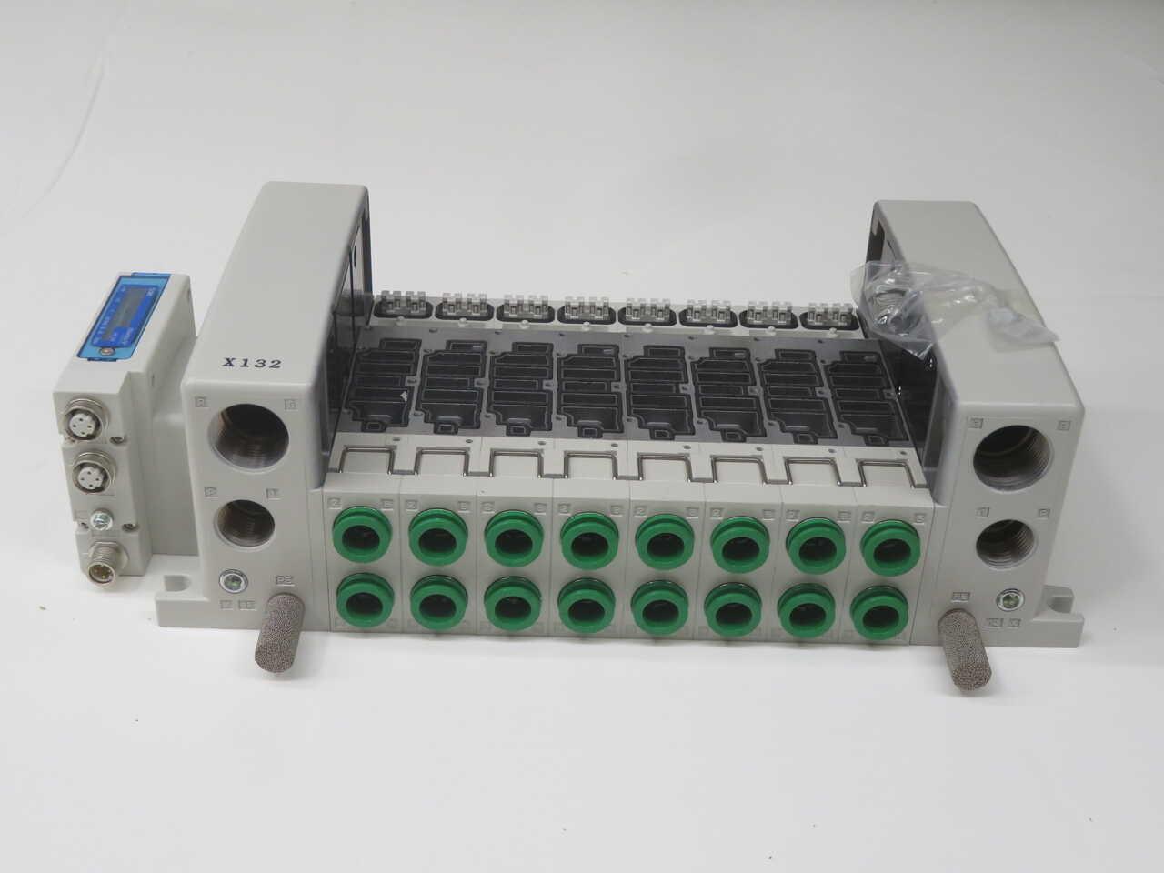 SMC #VV5QC41-08C12FSEAN-X132, VV5Q manifold, 4/5 port solenoid valve