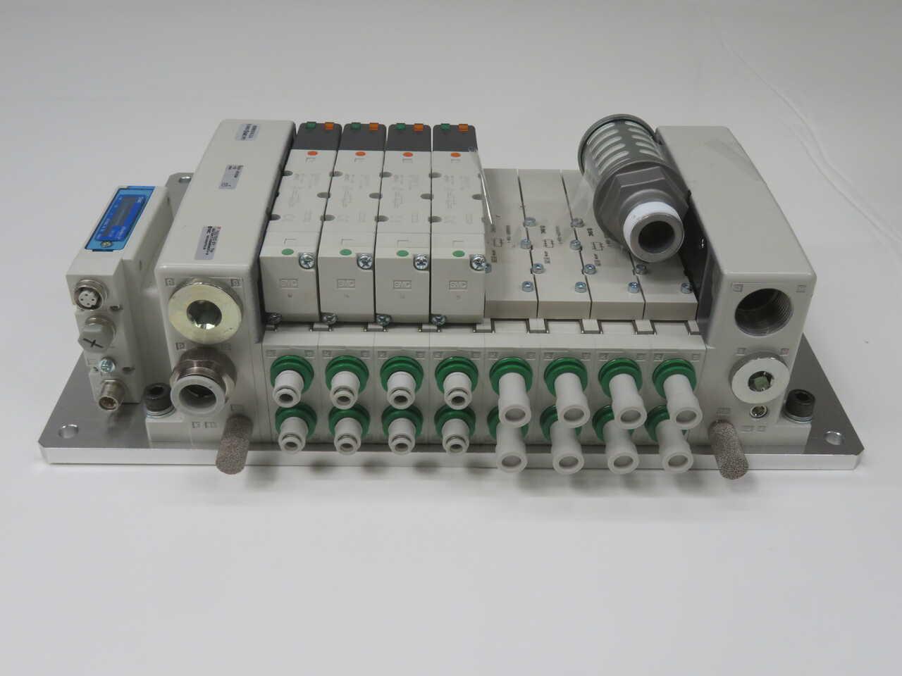 SMC #VV5QC41-08C12FSEAN-X132, VV5Q manifold, 4/5 port solenoid valve