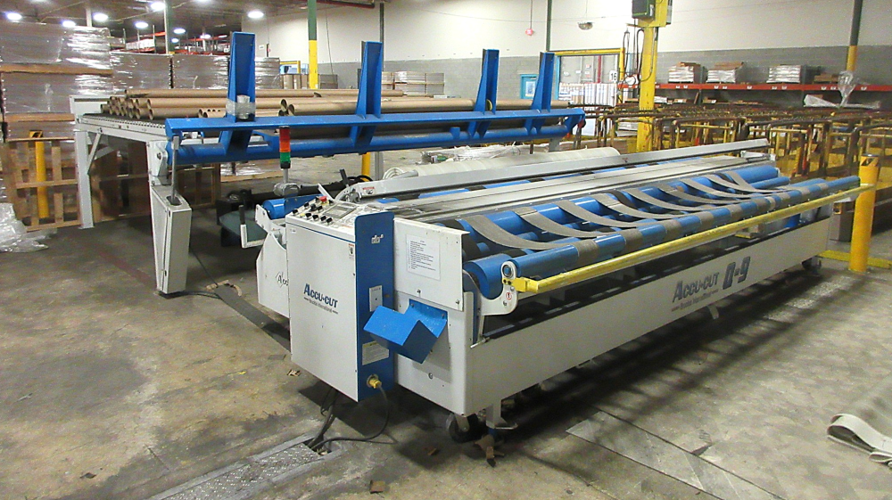 Image for Accu-Cut # Q-9, carpet, vinyl & turf cutting machine, 170" roll width, 10' feed table, self-sharpening blade, digital touch control