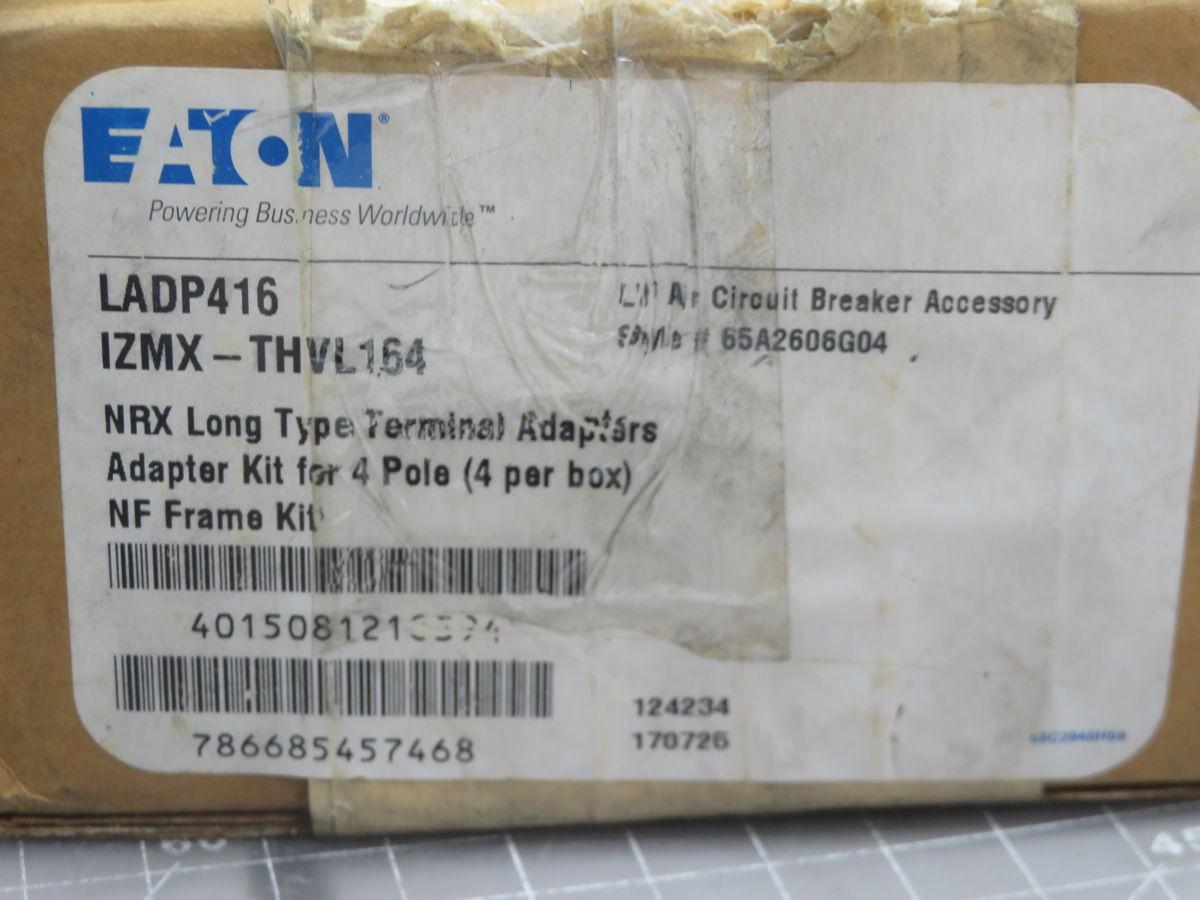 Eaton #LADP416, long type terminal adapters, 4 pole, for IZMX/INX breakers, LOT of 8