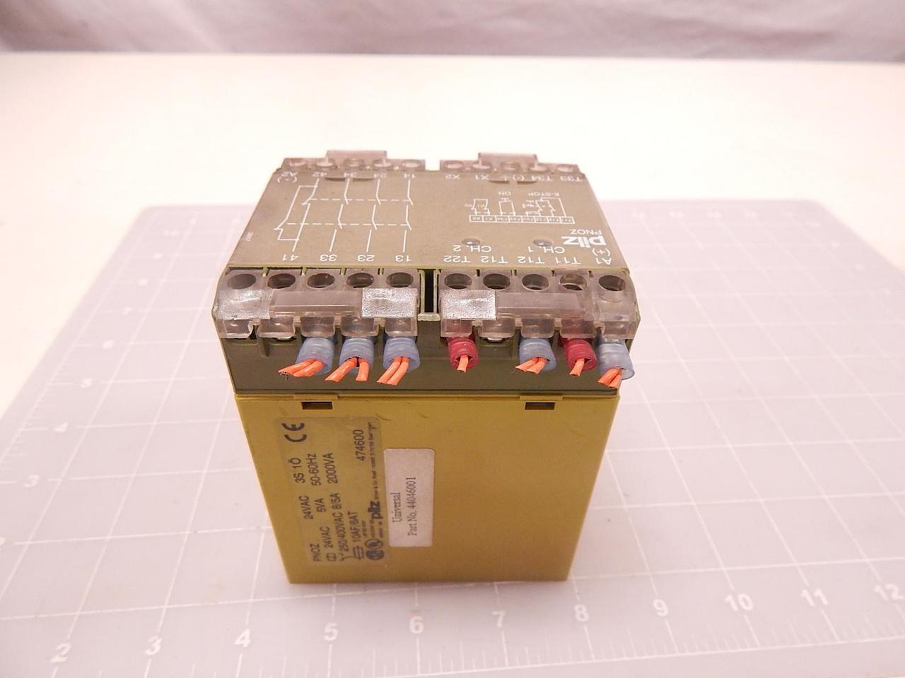 Pilz #PNOZ, safety relay, 24 Volts AC