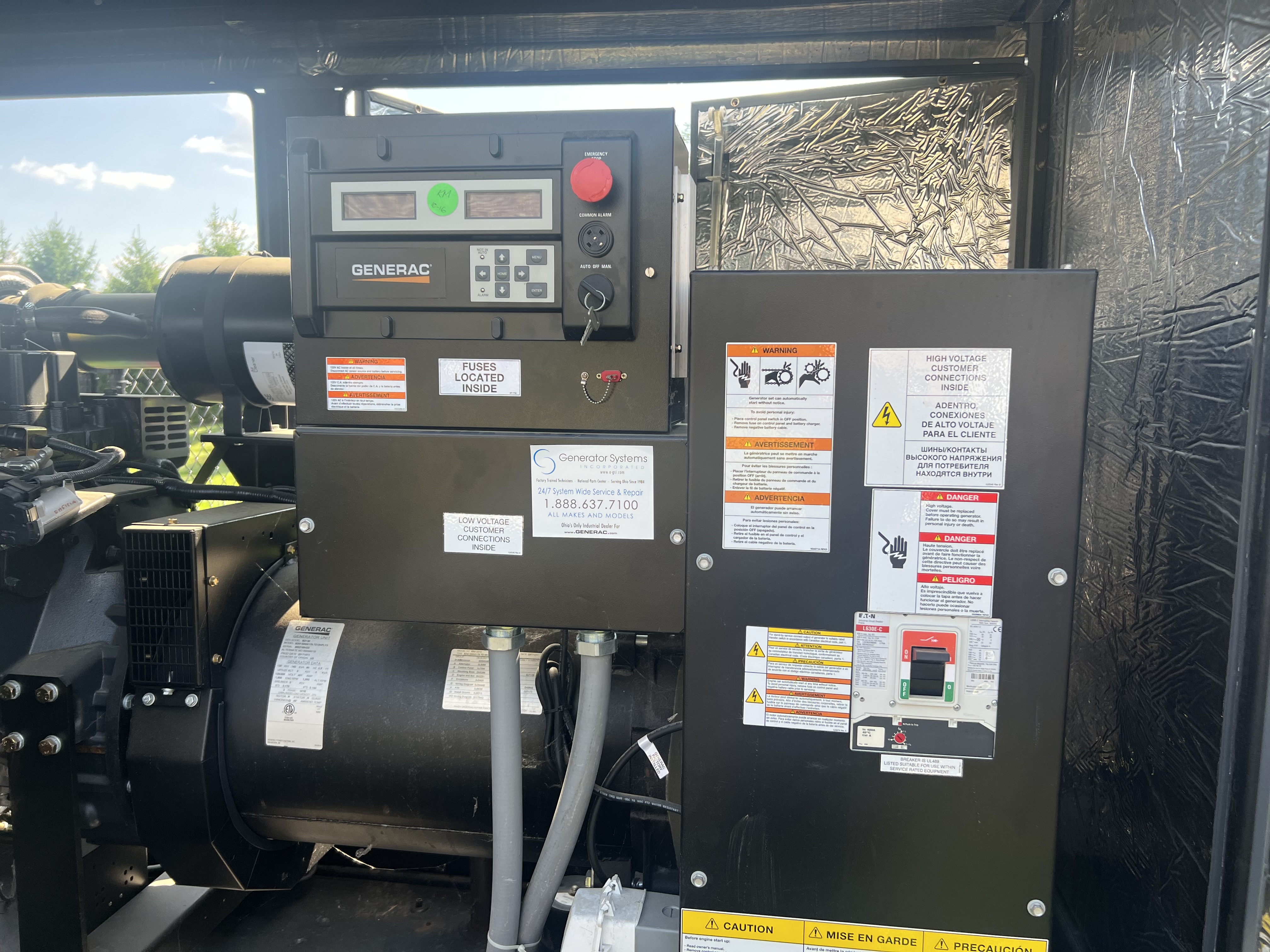 175 KW Generac #D6.7.1, diesel generator, weatherproof enclosure / sound attenuated enclosure, pad mounted