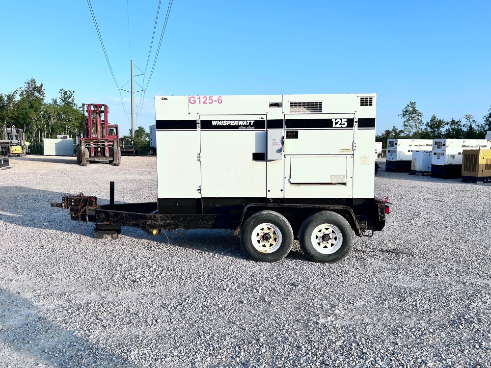 110 KW Multiquip #DCA125USJ Trailer Mounted, Tier 2, sound attenuated enclosure, 120/240/208/277/480 Volts