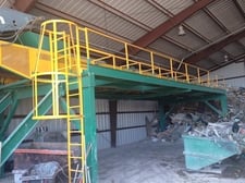 Goodfellows, 60" wide x 40' long sorting line-trash station, used