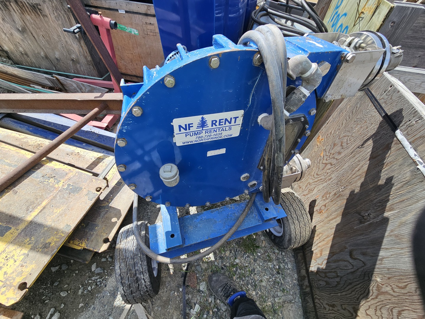 Motovario, Peristaltic Pump, skid mounted, 7.5 HP WEG inverter duty motor, 1765 RPM, TEFC, 575 V., 3PH