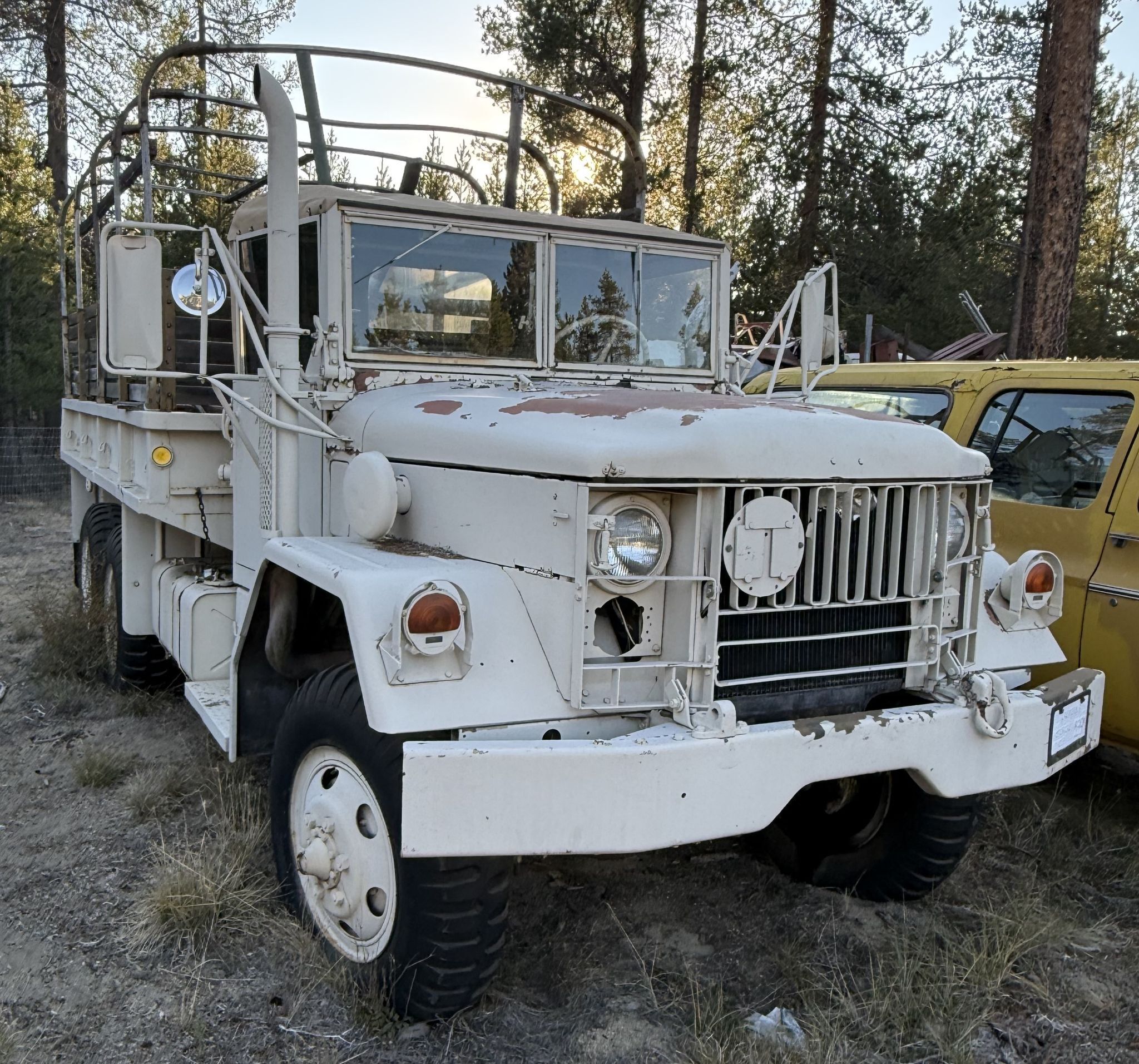 Kaiser #M35A2, Truck, White multifuel engine, 5-speed w/overdrive, 2-speed transfer case, troop seats, wood