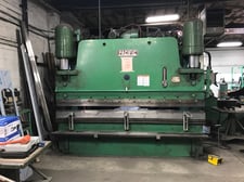 225 Ton, Pacific #K225-10, hydraulic press brake, 10' overall, 101" between housing, 12" stroke, 1979