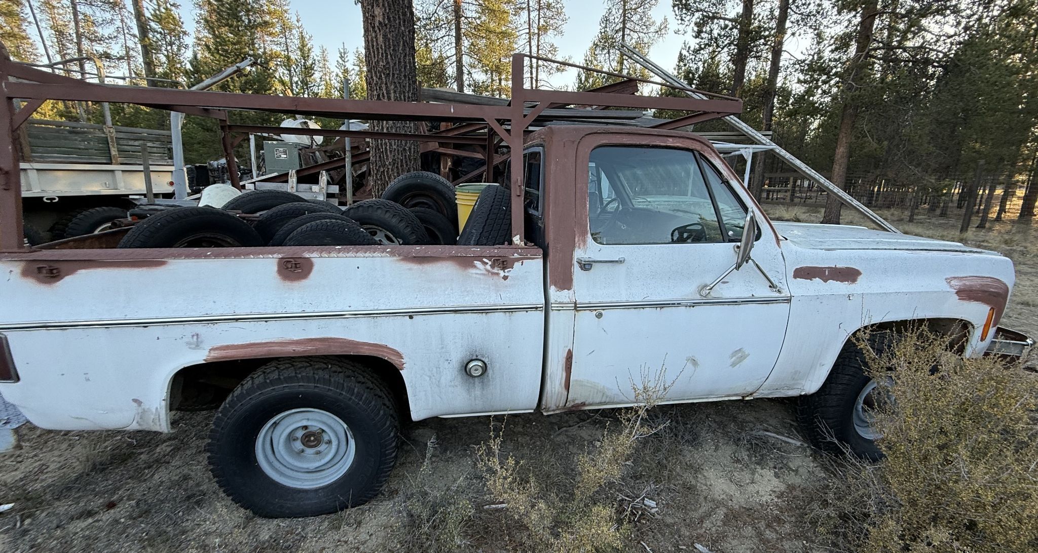 Chevrolet #Cheyenne-10, Pickup Truck, square body, Cheyenne trim, bench seat, rack, 1973