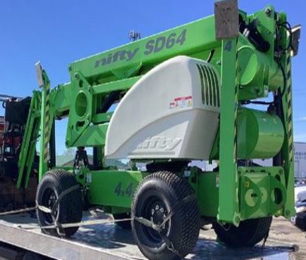 500 lb. Niftylift #SD64, articulating boom lift, 70' working height, 63' 6" platform height, 42' horizontal
