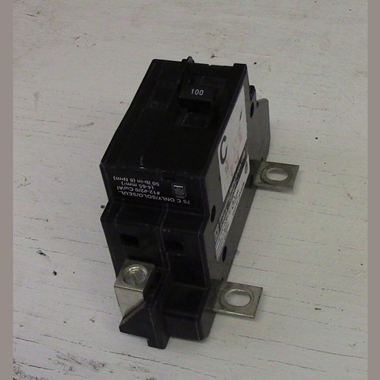 100 Amps, Square D #QOM100VHL, Panel Main Breaker, Type QOM1, 2-pole, 120-240 VAC, (10 available)