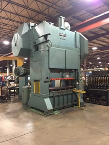 200 Ton, South Bend #S2-200-72x48 BGAC, straight side double crank press, 8" stroke, 30 SPM, air clutch &