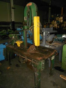 18" x 18" Marvel #8, vertical band saw, 14' 6" x 3/4" blade, 40-200 FPM, 1 HP, 2 manual vises, coolant