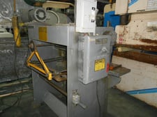 12 gauge x 3.4' Lodge & Shipley #2CT40i, high speed power squaring shear, 24" BG, 120 SPM, 5 holddowns, 1.5