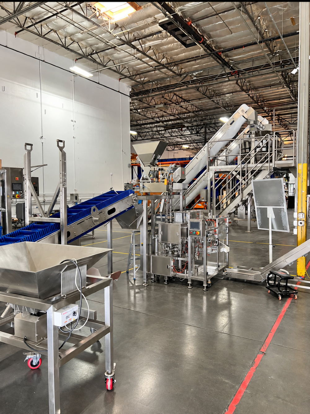 WeighPack #Swifty-Bagger-Mini, premade pouch filling line w/ PrimoLinear V5 weigher, 12-16 BPM, 3.5-6" width