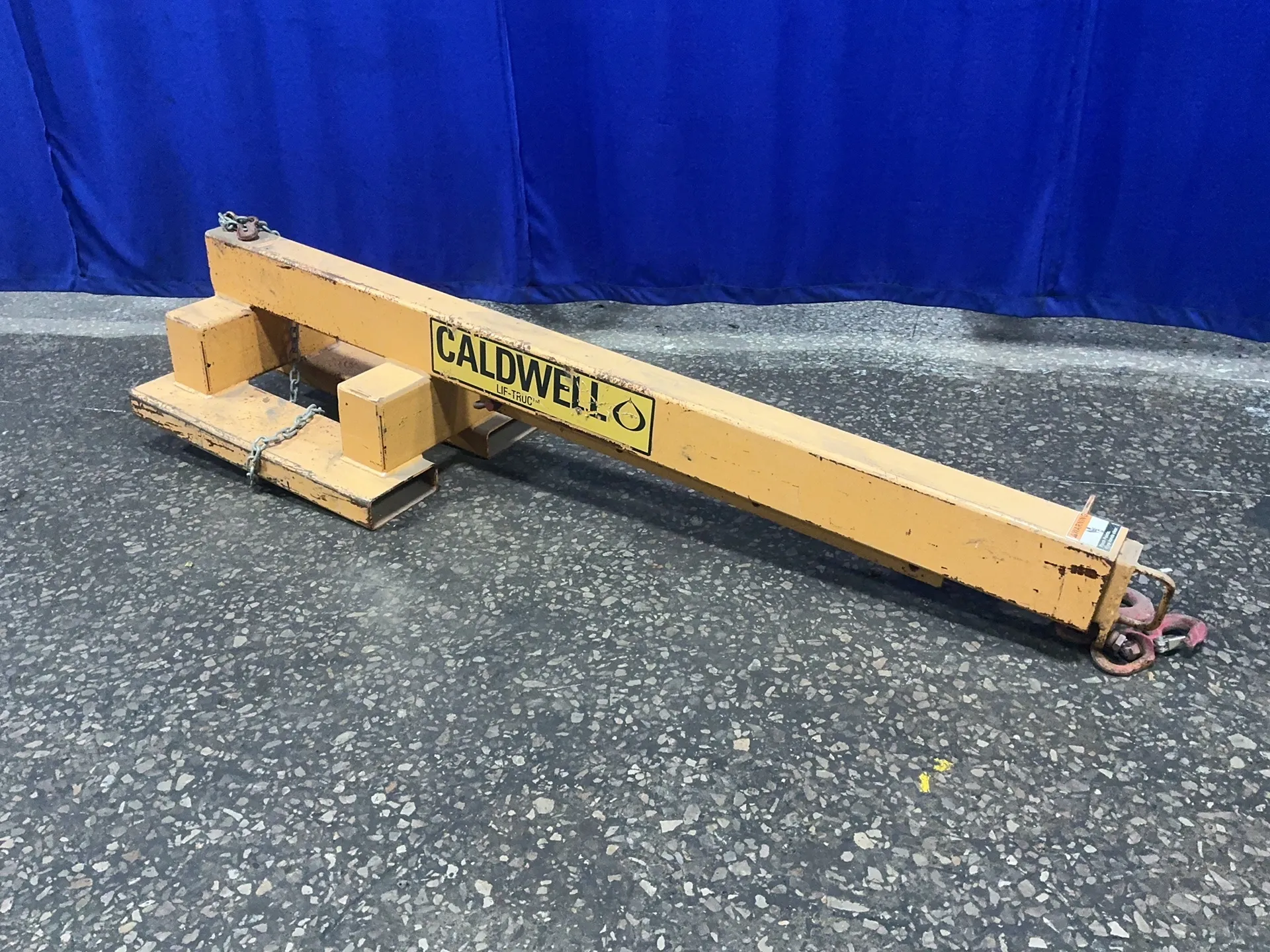 Caldwell #FB-40, forklift boom attachment, 4,000 lb. capacity