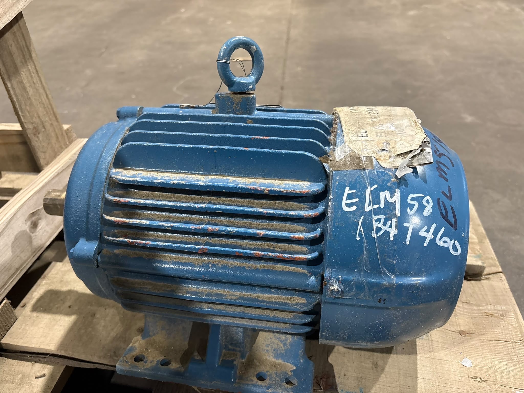 5 HP 1755 RPM WEG, Frame 184T, foot mount, AC induction, 3 phase, 60 Hz, 460 Volts, Never Used
