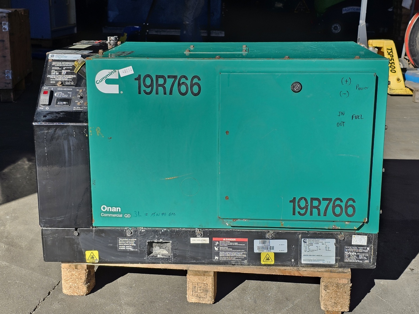 6 KW Cummins Onan #6HDKAV-41934S, Diesel Generator Set, 120 Volts, Kubota D722 engine, 2800 RPM, 50 amps