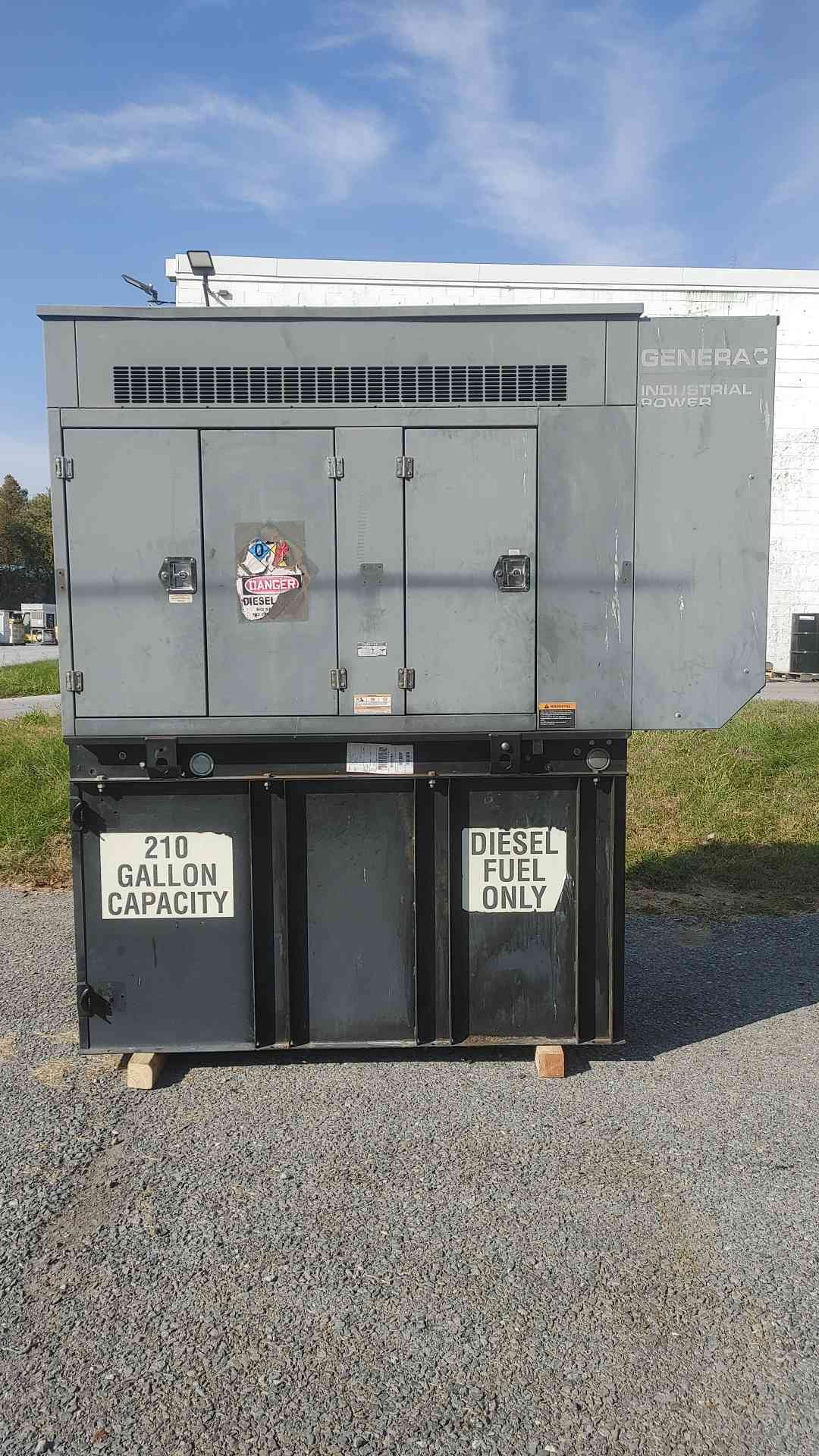 30 KW Generac #SD0030, diesel generator set, 120/240 Volts, 1 phase, 40 KW upsize alternator, enclosed, 210