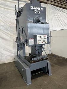 75 Ton, Danly, 8" stroke, 21" Shut Height, 36" x 32" bed, 40-80 SPM, 4" adj., palm buttons