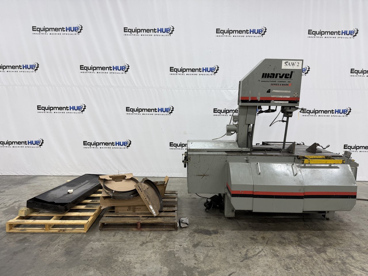 18" x 22" Marvel #Series-8-Mark-III, Vertical Tilt Frame Band Saw, 184" max. blade length, 60° L/R miter