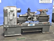 18"/26" x 42" Ta Shing Crown #2/1000, 3-jaw, collet closer, foot brake, 4-way tool post, taper att., #A3070