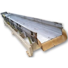 24" wide x 27' long, Cardwell #Vib-O-Vey, Stainless Steel vibrating shaker conveyor, #14688