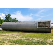 Aluminum silo, 882 cu.ft., 8' diameter x 39' H, 1/2" thick all welded 5052 aluminum alloy const, for dry free