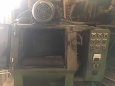 1.5 cu.ft. Goff cube barrel blast, 18x20", 5 HP, 3600 RPM, rubber mill belt