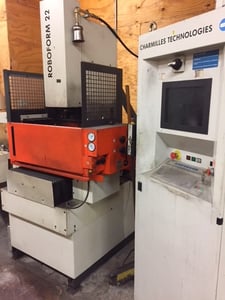 Charmilles #Roboform-22, 4-axis, 15-3/4" x11.81" work table, 4 position tool chgr., linear, 37" x 20.9" x 13"