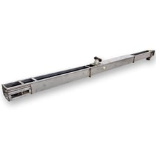 10" wide x 30' long, belt conveyor with stainless steel frame, #15966