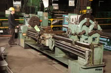 17" x 120" American #D, 18" spdl, 15-100 RPM, 24" over ways, taper att, 20HP, s/n 73371-69