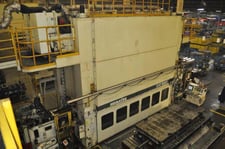 660 Ton, Komatsu #HF4-600, straight side double crank servo press, 11.8" stroke, 45.2" Shut Height, 11.81"