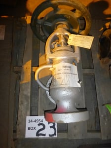 3" Edwards angle stop check valve, 900 lb., WCB, new/unused