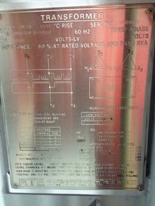1000/1120 KVA 34500 Delta Primary, 12470 Delta Secondary, RTE