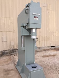 150 Ton, Hannifin C-Frame, traveling gantry, 18" stroke, 18" x 20' bed, 24" DLO, very rare