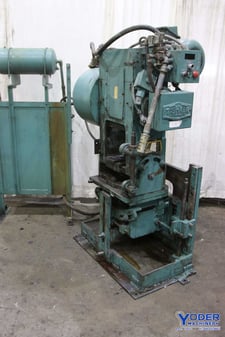25 Ton, Tishken #COT-8 Cutomatic cut off press, 2.5 stroke, air clutch & brake, #70958