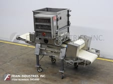 Stainless Steel, inline dough depositor, control panel with on / off switches and digital index count display