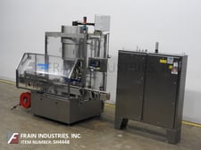 Pneumatic Scale #TC450-8, automatic, 8 head rotary chuck capper rated from 24-240 CPM