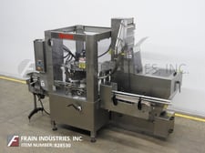 Resina #N51HES-12, single head, Stainless Steel, right to left, chuck capper with capacity elevator, rated