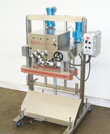 Kiss #VCT-04, semi-automatic, Stainless Steel 2 station, 4 spindle capper, 10mm to 110mm capacity size