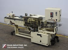 Redington #9V, semi-automatic continuous motion vertical hand load, tuck cartoner, 25-120 cartons per minute