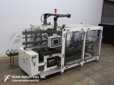 Focke & Company #486, automatic, small footprint, RSC, case erector, packer, hot melt sealer, 5-15 cases per
